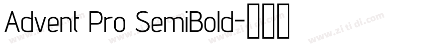 Advent Pro SemiBold字体转换